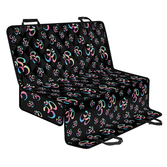 Om Sign Pattern Print Pet Car Back Seat Cover