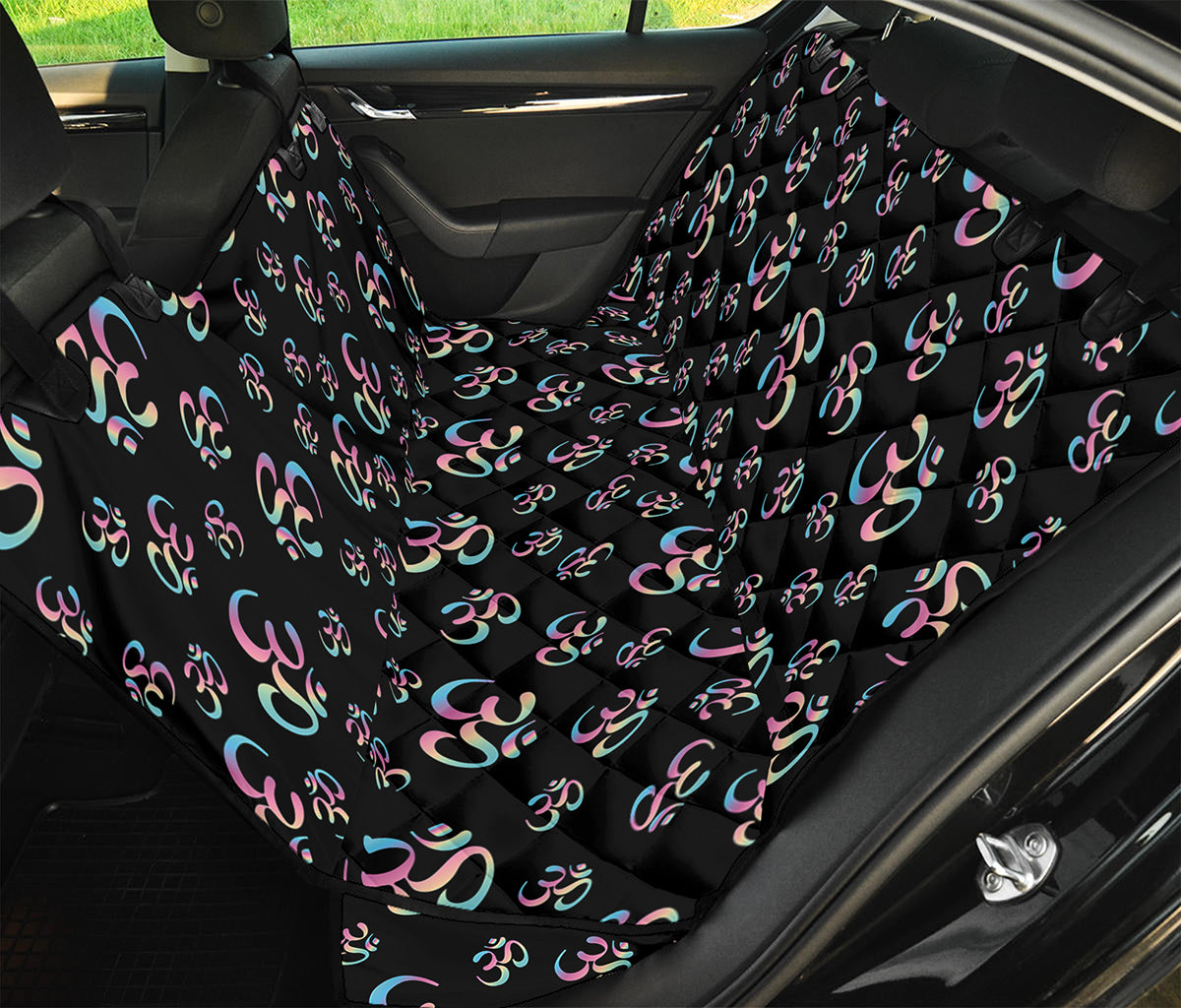 Om Sign Pattern Print Pet Car Back Seat Cover