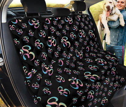 Om Sign Pattern Print Pet Car Back Seat Cover