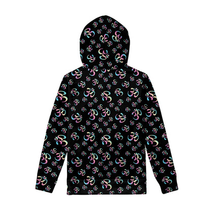 Om Sign Pattern Print Pullover Hoodie
