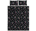 Om Sign Pattern Print Quilt Bed Set