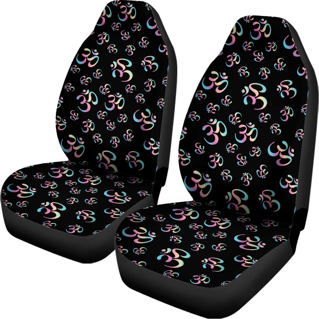 Om Sign Pattern Print Universal Fit Car Seat Covers