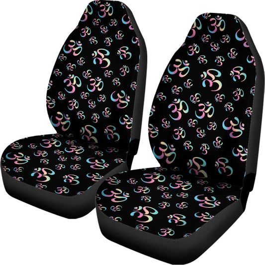 Om Sign Pattern Print Universal Fit Car Seat Covers