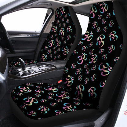 Om Sign Pattern Print Universal Fit Car Seat Covers