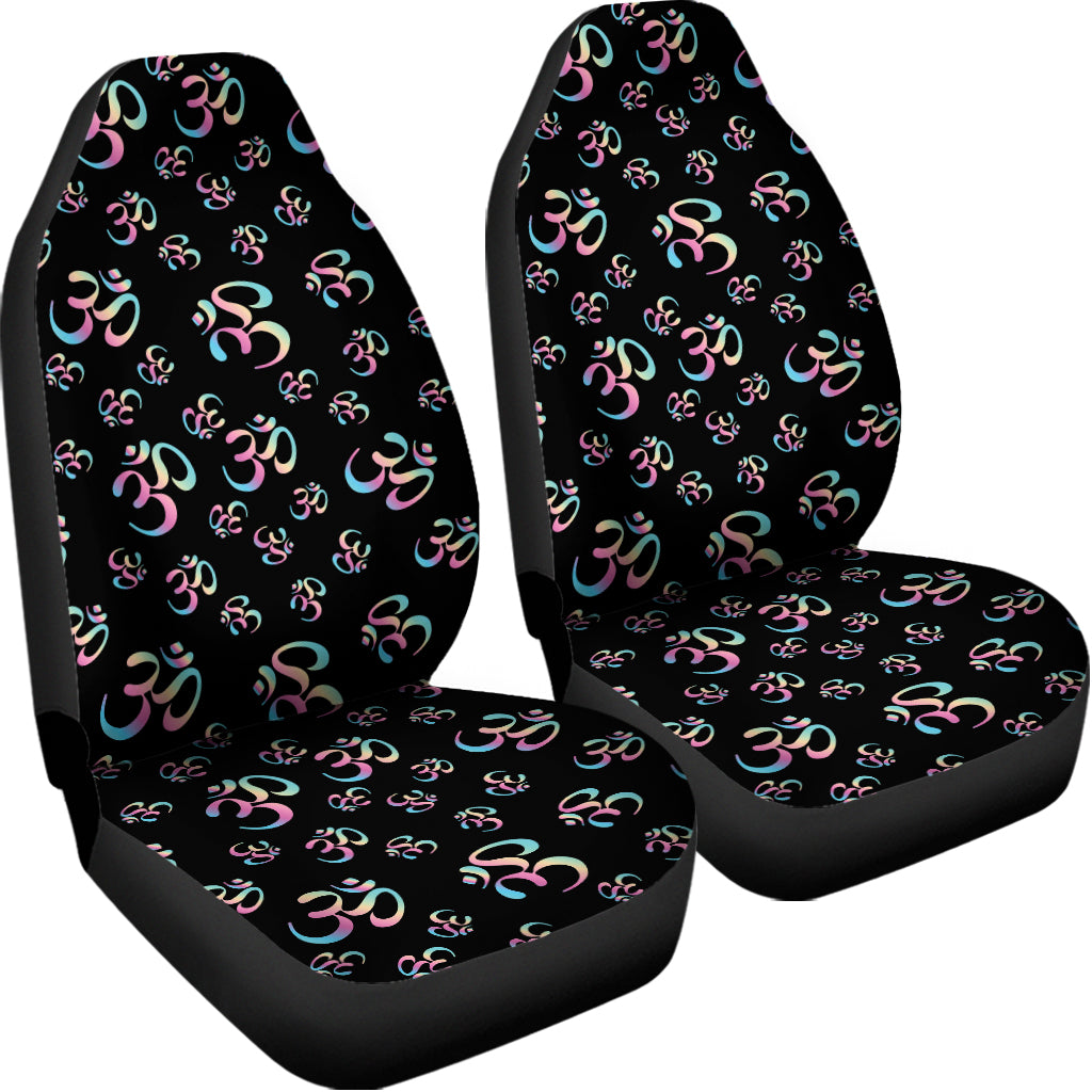 Om Sign Pattern Print Universal Fit Car Seat Covers