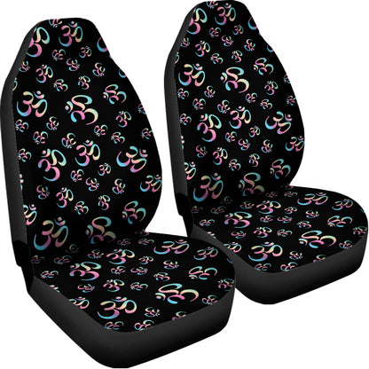 Om Sign Pattern Print Universal Fit Car Seat Covers