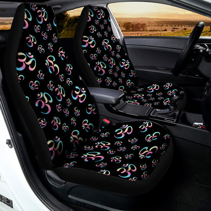 Om Sign Pattern Print Universal Fit Car Seat Covers