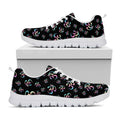 Om Sign Pattern Print White Running Shoes