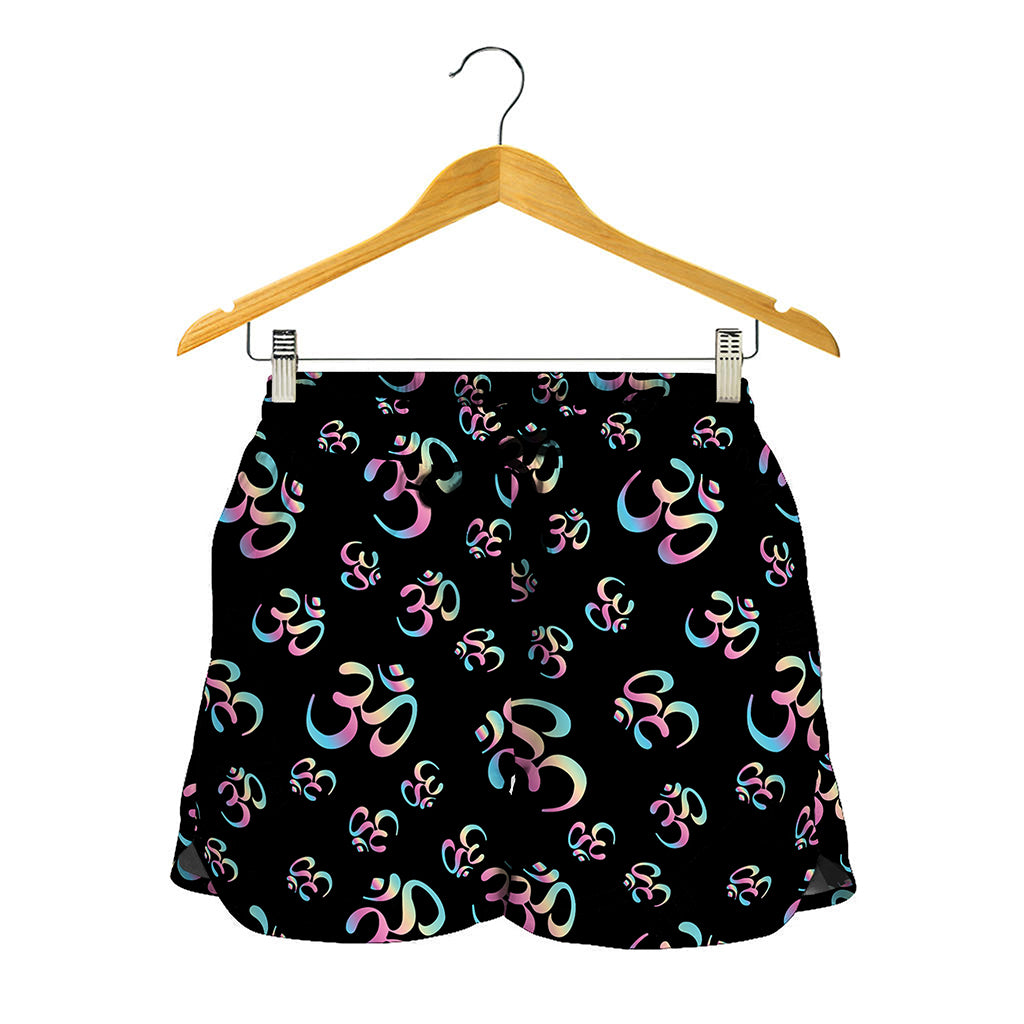 Om Sign Pattern Print Women's Shorts