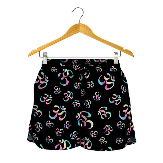 Om Sign Pattern Print Women's Shorts