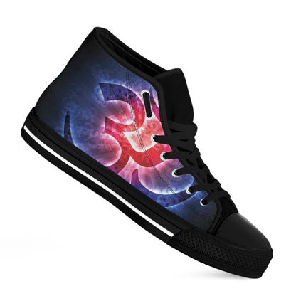 Om Sign Print Black High Top Shoes