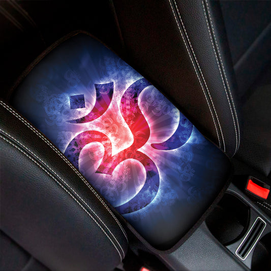 Om Sign Print Car Center Console Cover