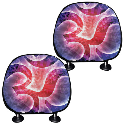 Om Sign Print Car Headrest Covers