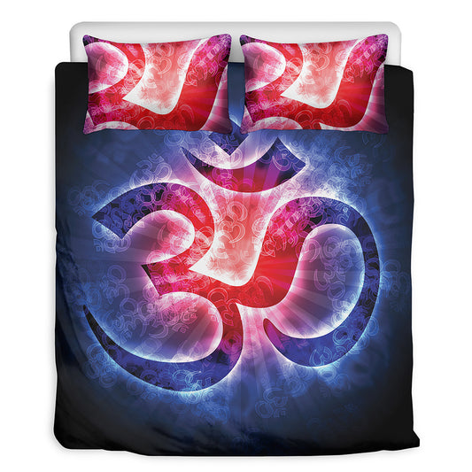 Om Sign Print Duvet Cover Bedding Set