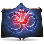 Om Sign Print Hooded Blanket