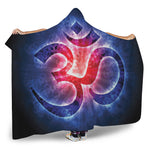 Om Sign Print Hooded Blanket