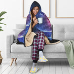 Om Sign Print Hooded Blanket