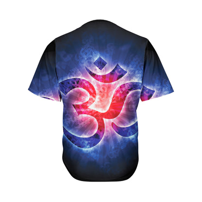 Om Sign Print Men's Baseball Jersey