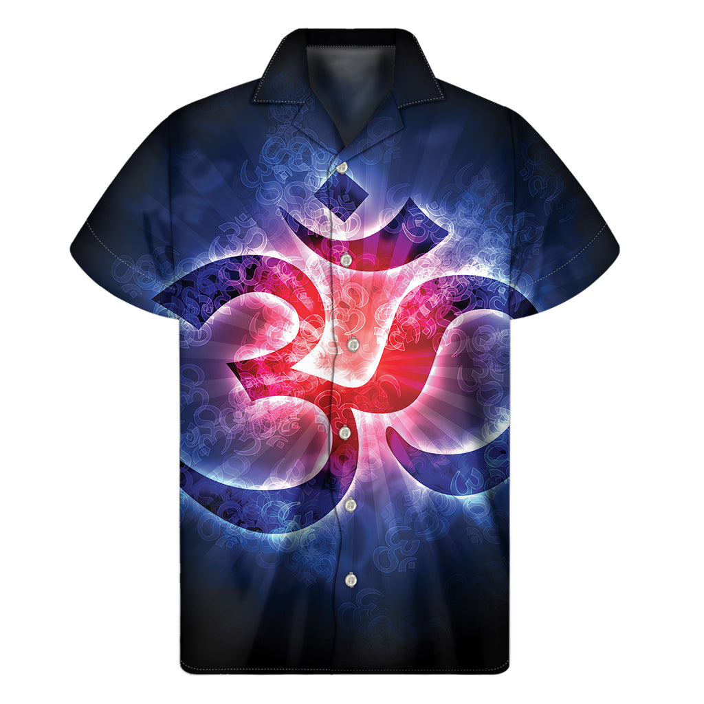 Om Sign Print Men's Short Sleeve Shirt