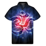 Om Sign Print Men's Short Sleeve Shirt