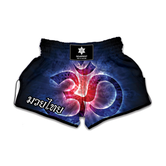 Om Sign Print Muay Thai Boxing Shorts