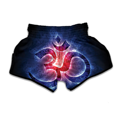 Om Sign Print Muay Thai Boxing Shorts