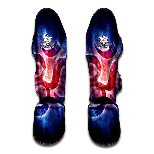 Om Sign Print Muay Thai Shin Guard