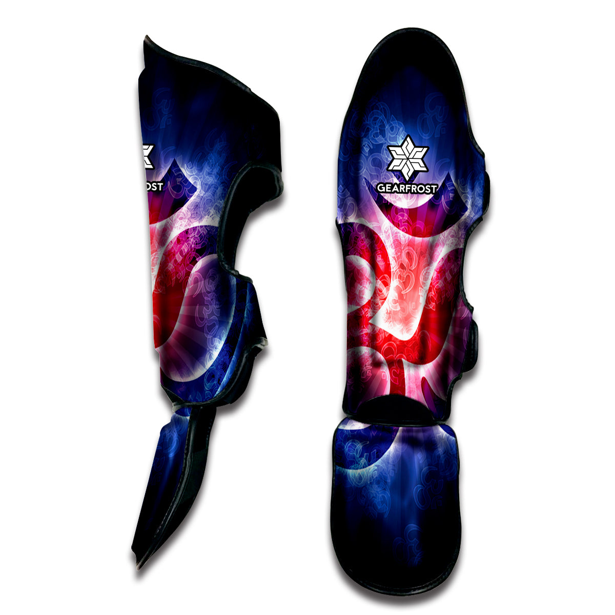 Om Sign Print Muay Thai Shin Guard