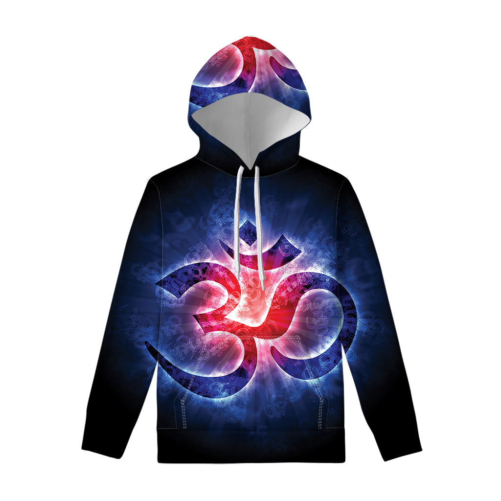 Om Sign Print Pullover Hoodie