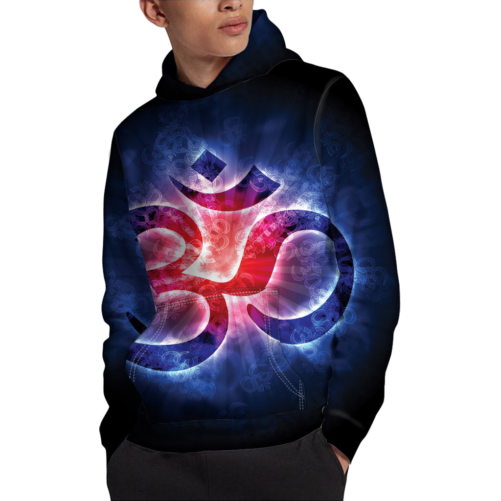 Om Sign Print Pullover Hoodie
