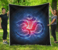 Om Sign Print Quilt