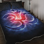 Om Sign Print Quilt Bed Set