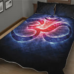 Om Sign Print Quilt Bed Set