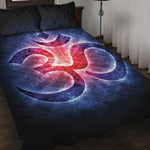 Om Sign Print Quilt Bed Set