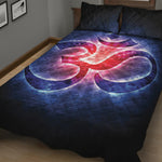 Om Sign Print Quilt Bed Set