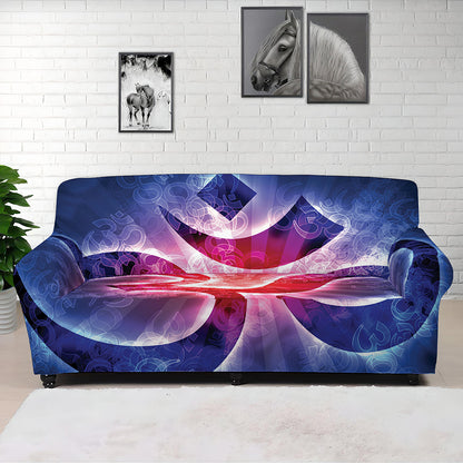 Om Sign Print Sofa Cover
