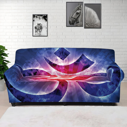 Om Sign Print Sofa Cover