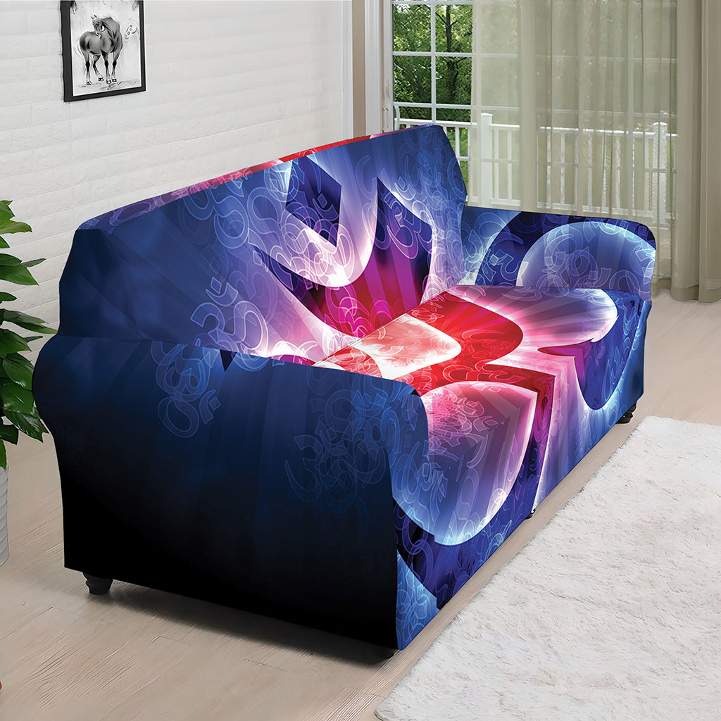 Om Sign Print Sofa Cover