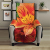 Orange Alstroemeria Print Armchair Protector