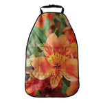 Orange Alstroemeria Print Car Seat Organizers
