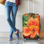 Orange Alstroemeria Print Luggage Cover