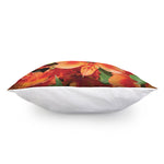 Orange Alstroemeria Print Pillow Cover