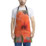 Orange Amaryllis Print Apron