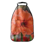 Orange Amaryllis Print Car Seat Organizers