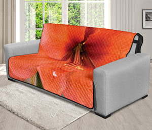 Orange Amaryllis Print Futon Protector