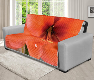 Orange Amaryllis Print Futon Protector