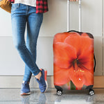 Orange Amaryllis Print Luggage Cover