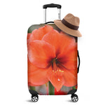 Orange Amaryllis Print Luggage Cover