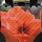 Orange Amaryllis Print Pet Car Back Seat Cover