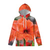 Orange Amaryllis Print Pullover Hoodie